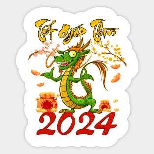 Tet Giap Thin, Vietnamese Tet, Traditional Tet Sticker